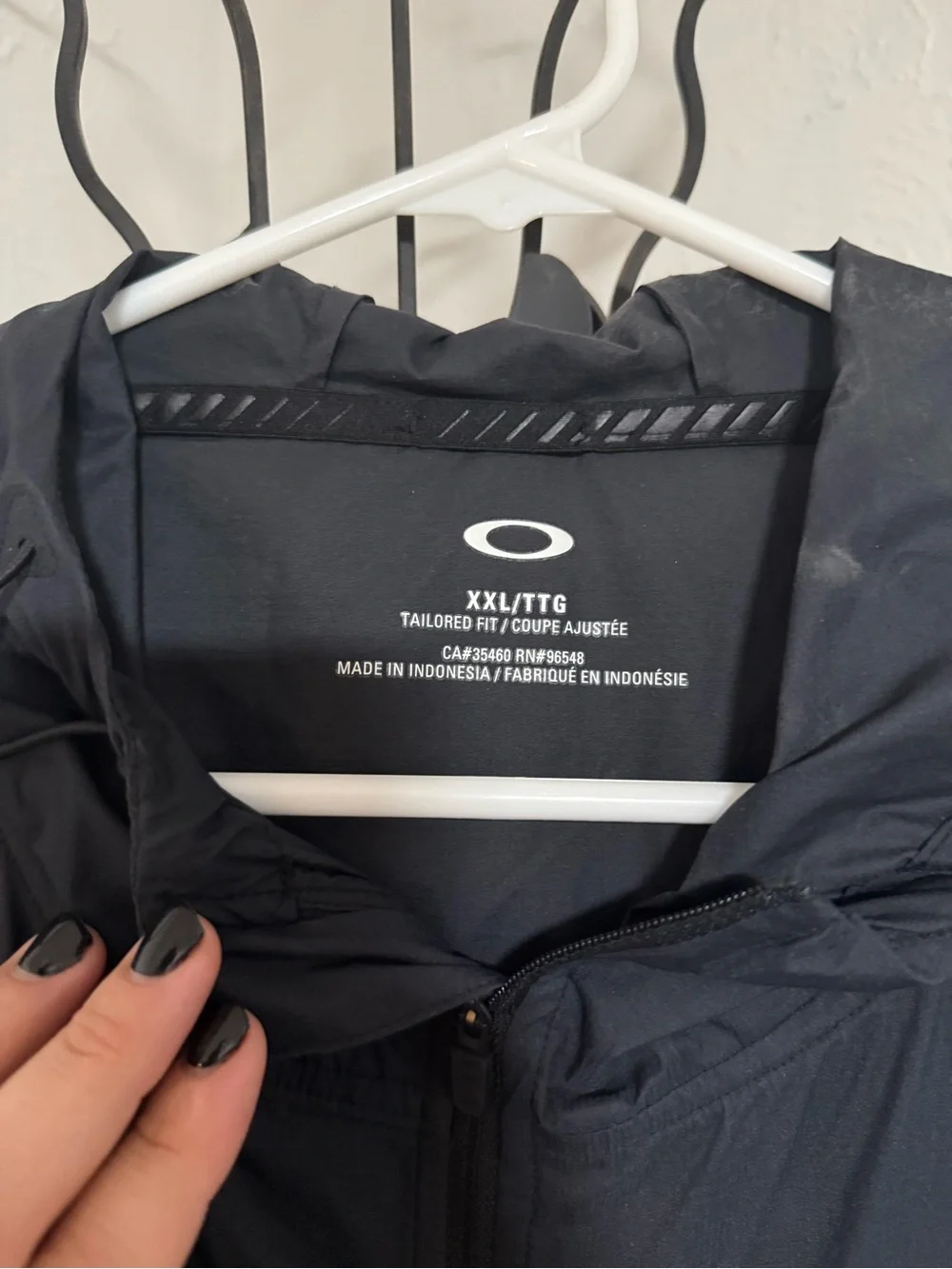 Oakley Men’s Black Hooded Windbreaker Jacket